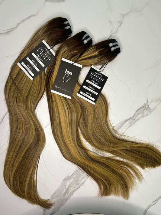 Raw “Honey” Highlights Pre-Coloured Lace Closures